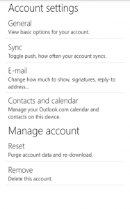 Outlook.com Android Screen 2
