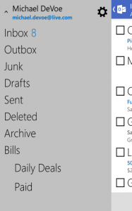 Outlook.com Android Screen 3