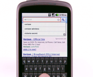Google Instant Search sur téléphones portables