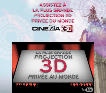 Projection privée en 3D par LG