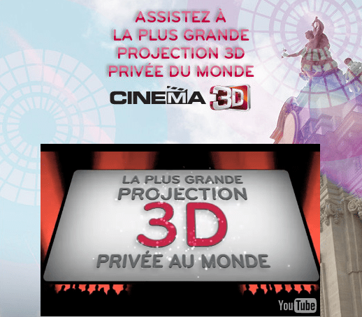 Projection privée en 3D par LG