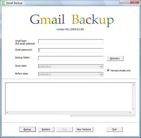 Gmail backup (Screen)