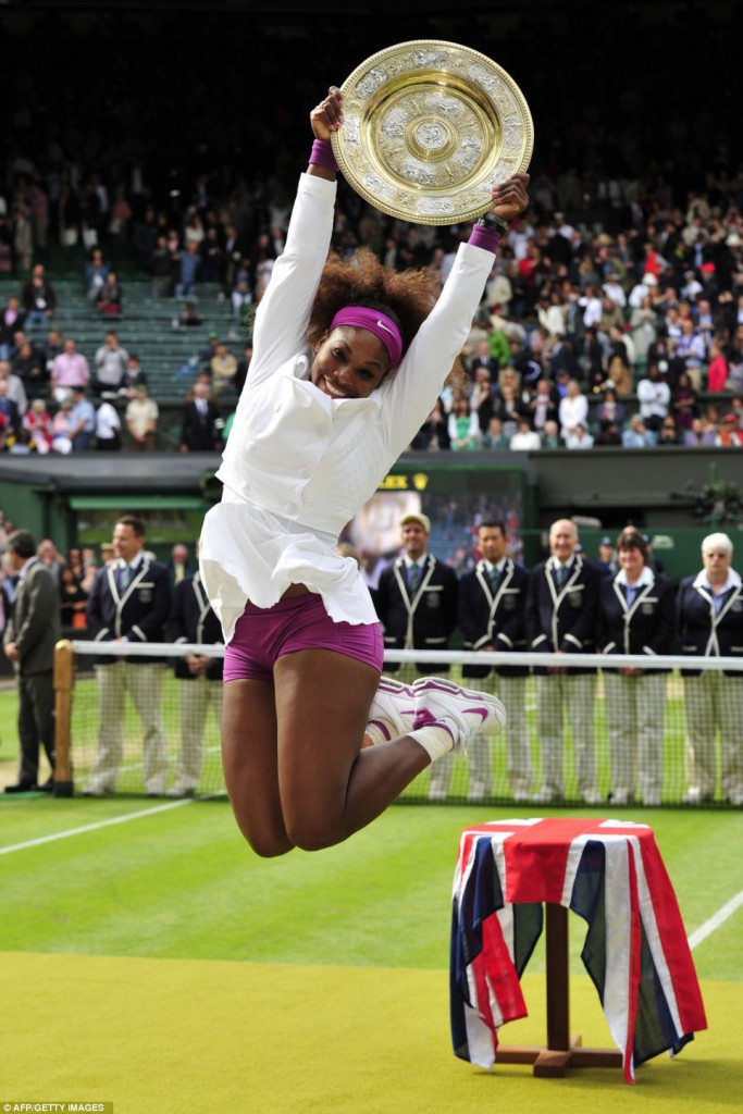Serena Williams après sa victoire de Wimbledon