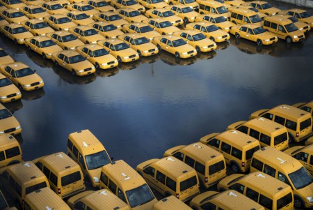 Les taxis New-Yorkais après la tempête Sandy en octobre dernier