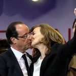 Francois Hollande et sa compagne Valerie Trierweiler lors de son élection