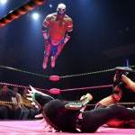 Wrestlers pendant un combat de catch à Los Angeles en mai dernier