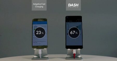OnePlus 3 recharge rapide DASH vs Samsung Galaxy S7