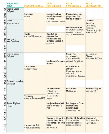 Programme Geek Touch 2017 dimanche matin 1