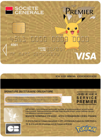 Carte bancaire Visa Premier Pokémon