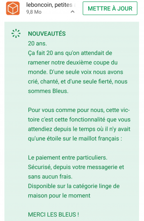 Leboncoin paiement sécurisé Android