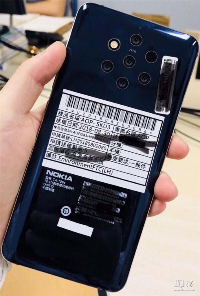 Nokia 10 avec 5 capteurs photo