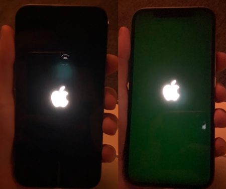 Ecran OLED iPhone 12 Pro présentant des fuites de lumière