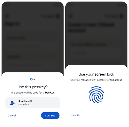 Android 14 : Passkeys