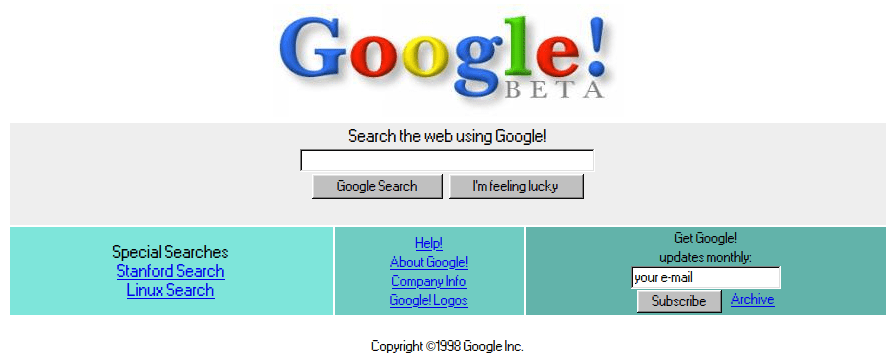 Google en 1998