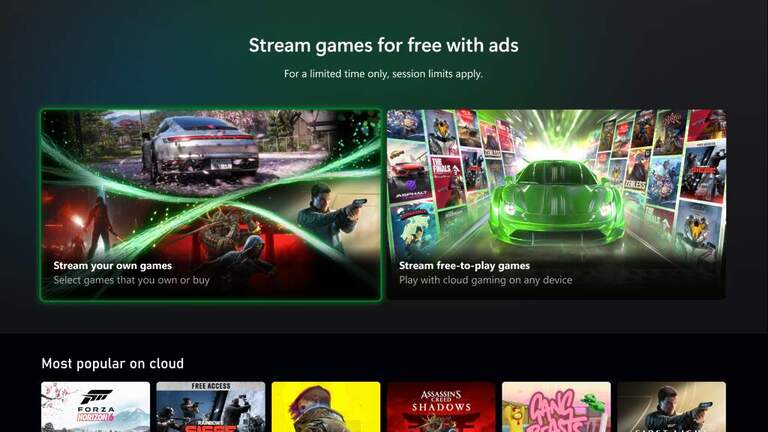 Xbox Cloud Gaming gratuit