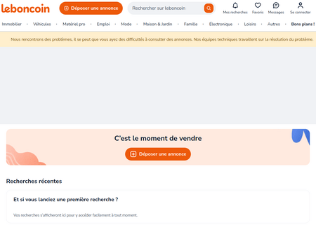 Panne Leboncoin 22 juillet 2026