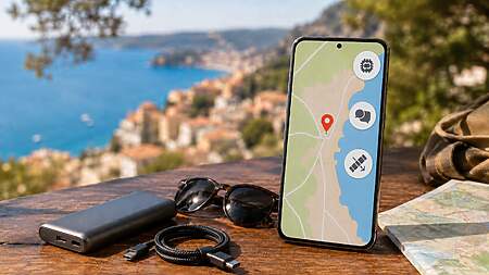 smartphone en vacances