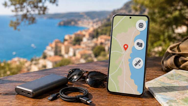 smartphone en vacances