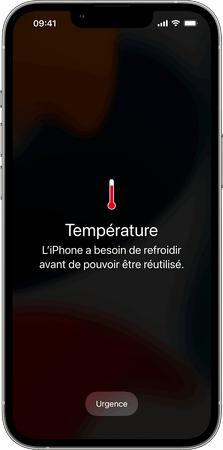 Alerte température sur iPhone 13 Pro